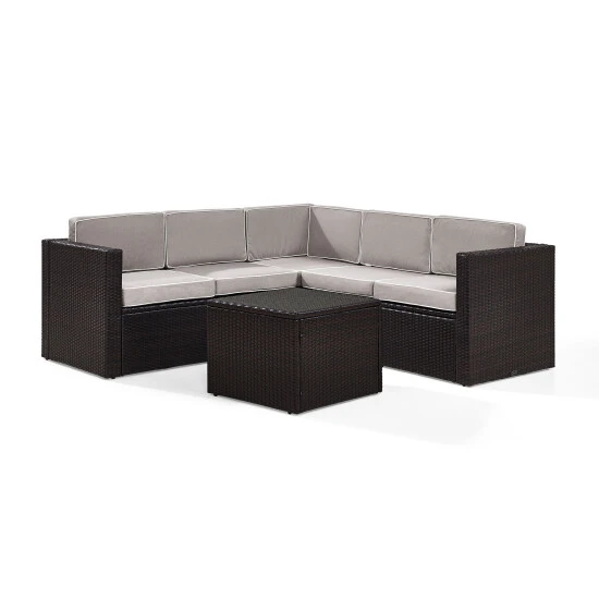 Budget ???? Crosley Furniture Palm Harbor 6 Piece Outdoor Wicker Seating Set With Grey Cushions ???? 8 Budget ???? Crosley Furniture Palm Harbor 6 Piece Outdoor Wicker Seating Set With Grey Cushions ???? - Image 6