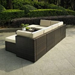 Hot Sale ???? Crosley Furniture Palm Harbor 8 Piece Outdoor Wicker Seating Set With Sand Cushions ???? -Crosley Furniture Shop unnamed file 3524