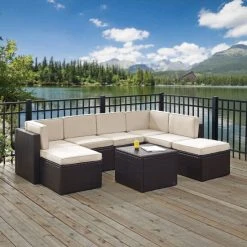 Hot Sale ???? Crosley Furniture Palm Harbor 8 Piece Outdoor Wicker Seating Set With Sand Cushions ???? -Crosley Furniture Shop unnamed file 3528