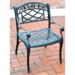 Outlet ???? Crosley Furniture Sedona Cast Aluminum Arm Chair In Charcoal Black Finish (Set Of 2) ❤️