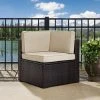 Budget ???? Crosley Furniture Palm Harbor Outdoor Wicker Corner Chair In Brown With Sand Cushions ???? -Crosley Furniture Shop unnamed file 3554