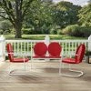 New ✨ Crosley Furniture Griffith 3 Piece Metal Outdoor Conversation Seating Set - Loveseat & 2 Chairs In Red Finish ???? -Crosley Furniture Shop unnamed file 3578
