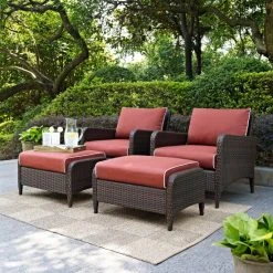 Cheap ???? Crosley Furniture Kiawah 4Pc Outdoor Wicker Chat Set ????