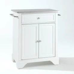 Discount ???? Crosley Furniture LaFayette Stainless Steel Top Portable Kitchen Island In White Finish ???? -Crosley Furniture Shop unnamed file 3601