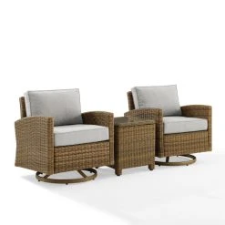 Best Sale ???? Crosley Furniture Bradenton 3Pc Outdoor Wicker Swivel Rocker Chair Set Sangria ✔️ -Crosley Furniture Shop unnamed file 3613