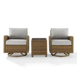 Best Sale ???? Crosley Furniture Bradenton 3Pc Outdoor Wicker Swivel Rocker Chair Set Sangria ✔️ -Crosley Furniture Shop unnamed file 3614