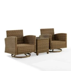 Best Sale ???? Crosley Furniture Bradenton 3Pc Outdoor Wicker Swivel Rocker Chair Set Sangria ✔️ -Crosley Furniture Shop unnamed file 3616