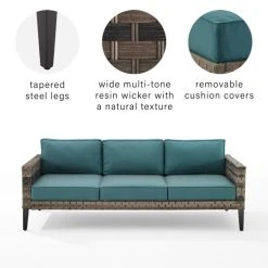 Cheap ???? Crosley Furniture Prescott Outdoor Wicker Sofa Mineral Blue ???? -Crosley Furniture Shop unnamed file 3627