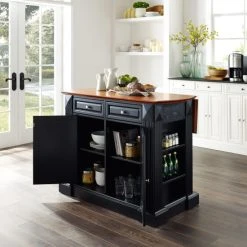 Best Sale ???? Crosley Furniture Coventry Drop Leaf Breakfast Bar Top Kitchen Island In Black Finish ???? -Crosley Furniture Shop unnamed file 3657
