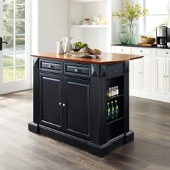 Best Sale ???? Crosley Furniture Coventry Drop Leaf Breakfast Bar Top Kitchen Island In Black Finish ???? -Crosley Furniture Shop unnamed file 3660