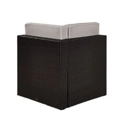 Best Pirce ???? Crosley Furniture Palm Harbor Outdoor Wicker Corner Chair In Brown With Grey Cushions ???? -Crosley Furniture Shop unnamed file 3693