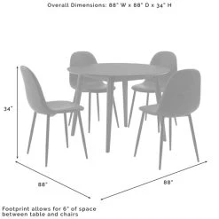 Best Pirce ???? Crosley Furniture Landon 5Pc Dining Set W/ Weston Chairs ⌛ -Crosley Furniture Shop unnamed file 3739