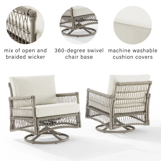 Top 10 ✔️ Crosley Furniture Thatcher 2Pc Outdoor Wicker Swivel Rocker Chair Set ???? 5 Top 10 ✔️ Crosley Furniture Thatcher 2Pc Outdoor Wicker Swivel Rocker Chair Set ???? - Image 3