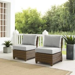 Brand new ???? Crosley Furniture Bradenton 2Pc Outdoor Wicker Chair Set Sangria ????