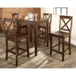 Flash Sale ✔️ Crosley Furniture 5Pc Pub Dining Set W/X-Back Stools ⌛