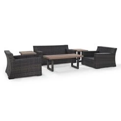 Flash Sale ✔️ Crosley Furniture Beaufort 6 Piece Outdoor Wicker Seating Set With Mist Cushion - Loveseat, Two Chairs, Two Side Tables, COFFEE TABLE ???? -Crosley Furniture Shop unnamed file 3795