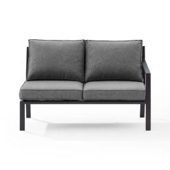 Buy ❤️ Crosley Furniture Clark Outdoor Metal Sectional Right Side Loveseat Charcoal ✔️ -Crosley Furniture Shop unnamed file 3812