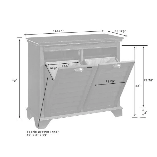 Flash Sale ???? Crosley Furniture Lydia Espresso Linen Hamper ???? 8 Flash Sale ???? Crosley Furniture Lydia Espresso Linen Hamper ???? - Image 6