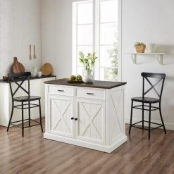 Deals ???? Crosley Furniture Clifton Kitchen Island W/Camille Stools - N/A ❤️