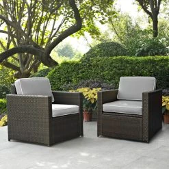 Best reviews of ???? Crosley Furniture Palm Harbor 3 Piece Outdoor Wicker Conversation Set With Grey Cushions ????