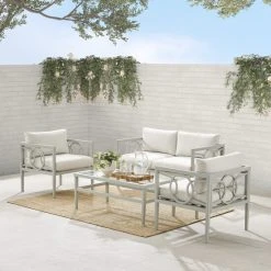 Wholesale ???? Crosley Furniture Ashford 4Pc Outdoor Metal Conversation Set ⭐