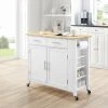 Promo ???? Crosley Furniture Savannah Wood Top Farmhouse Kitchen Island Cart - 37"H X 42"W X 18.25"D ???? -Crosley Furniture Shop unnamed file 3986