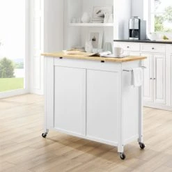 Promo ???? Crosley Furniture Savannah Wood Top Farmhouse Kitchen Island Cart - 37"H X 42"W X 18.25"D ???? -Crosley Furniture Shop unnamed file 3989