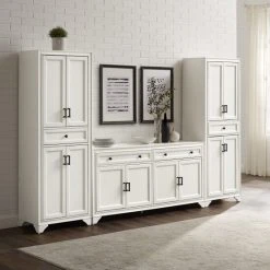 Best deal ⌛ Crosley Furniture Tara 3Pc Sideboard And Pantry Set - 15"x108.5"x67.75" ????