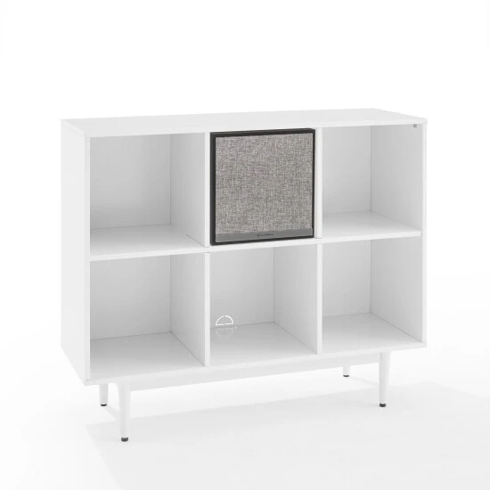 New ???? Crosley Furniture Liam 6 Cube Record Storage Bookcase With Speaker - 15.75"x42.25"x35.88" ✔️ 5 New ???? Crosley Furniture Liam 6 Cube Record Storage Bookcase With Speaker - 15.75"x42.25"x35.88" ✔️ - Image 3