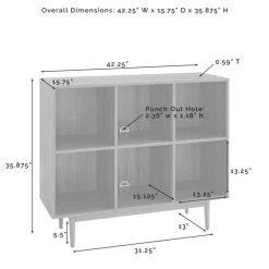 New ???? Crosley Furniture Liam 6 Cube Record Storage Bookcase With Speaker - 15.75"x42.25"x35.88" ✔️ 15 New ???? Crosley Furniture Liam 6 Cube Record Storage Bookcase With Speaker - 15.75"x42.25"x35.88" ✔️ -Crosley Furniture Shop unnamed file 4035