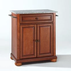 Coupon ???? Crosley Furniture Alexandria Solid Granite Top Portable Kitchen Island In Classic Cherry Finish ???? -Crosley Furniture Shop unnamed file 4056