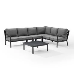 Cheapest ???? Crosley Furniture Clark 5Pc Outdoor Metal Sectional Set Taupe ???? -Crosley Furniture Shop unnamed file 4070