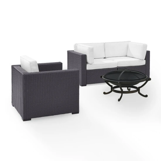 Top 10 ???? Crosley Furniture Biscayne Mocha Wicker/Steel 4-piece Outdoor Seating Set With Corner Chairs, Armchair, And Fireplace ✔️ 4 Top 10 ???? Crosley Furniture Biscayne Mocha Wicker/Steel 4-piece Outdoor Seating Set With Corner Chairs, Armchair, And Fireplace ✔️ - Image 2