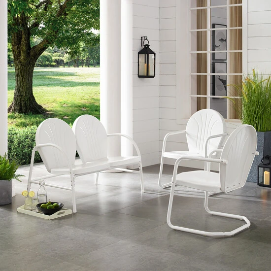 Best reviews of ⭐ Crosley Furniture Griffith 3 Piece Metal Outdoor Conversation Seating Set - Loveseat & 2 Chairs In White Finish ???? 3 Best reviews of ⭐ Crosley Furniture Griffith 3 Piece Metal Outdoor Conversation Seating Set - Loveseat & 2 Chairs In White Finish ????