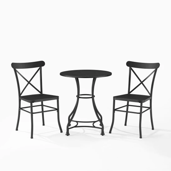 Brand new ???? Crosley Furniture Astrid 3Pc Indoor/Outdoor Metal Bistro Set - 26"dx75"x34.88" ❤️ 6 Brand new ???? Crosley Furniture Astrid 3Pc Indoor/Outdoor Metal Bistro Set - 26"dx75"x34.88" ❤️ - Image 4