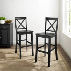 Coupon ???? Crosley Furniture Black Contemporary X-back Bar Stool (Set Of 2) ✔️