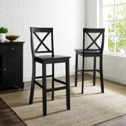 Coupon ???? Crosley Furniture Black Contemporary X-back Bar Stool (Set Of 2) ✔️ -Crosley Furniture Shop unnamed file 4238