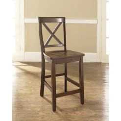 Discount ???? Crosley Furniture X-Back Counter Stool In Mahogany Finish With 24 Inch Seat Height. (Set Of Two) - 18.25 "W X 21.25 "D X 41 "H ????
