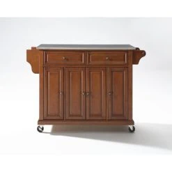 Cheap ✔️ Crosley Furniture Stainless Steel Top Classic Cherry Finish Kitchen Cart/Island ???? -Crosley Furniture Shop unnamed file 4315