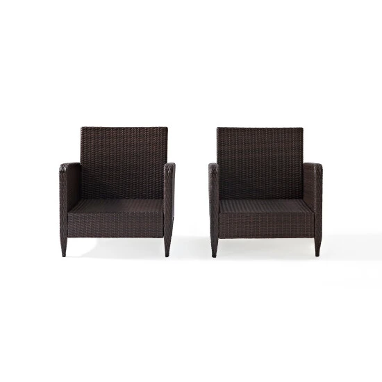 Flash Sale ???? Crosley Furniture Kiawah Brown Outdoor Wicker Chairs W/ Sangria Cushions (Set Of 2) ???? 7 Flash Sale ???? Crosley Furniture Kiawah Brown Outdoor Wicker Chairs W/ Sangria Cushions (Set Of 2) ???? - Image 5