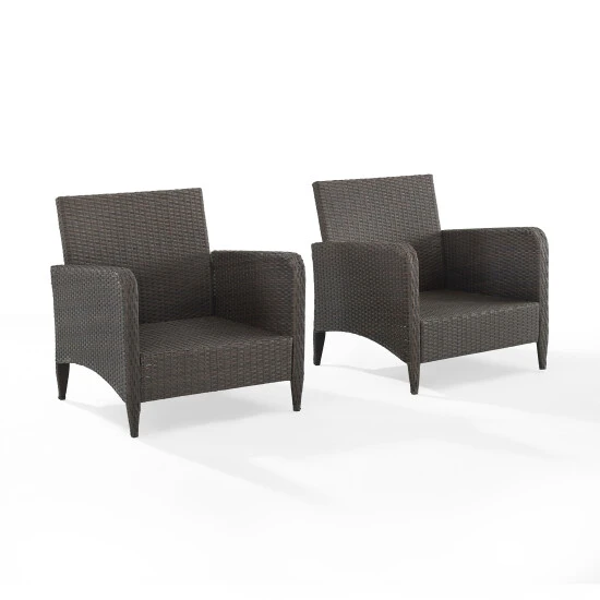 Flash Sale ???? Crosley Furniture Kiawah Brown Outdoor Wicker Chairs W/ Sangria Cushions (Set Of 2) ???? 8 Flash Sale ???? Crosley Furniture Kiawah Brown Outdoor Wicker Chairs W/ Sangria Cushions (Set Of 2) ???? - Image 6