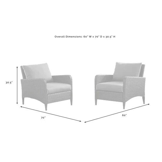 Flash Sale ???? Crosley Furniture Kiawah Brown Outdoor Wicker Chairs W/ Sangria Cushions (Set Of 2) ???? 10 Flash Sale ???? Crosley Furniture Kiawah Brown Outdoor Wicker Chairs W/ Sangria Cushions (Set Of 2) ???? - Image 8