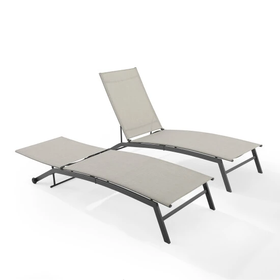 Flash Sale ❤️ Crosley Furniture Weaver 2Pc Outdoor Sling Chaise Lounge Set - 77.5"x24.75"x36.5" ???? 8 Flash Sale ❤️ Crosley Furniture Weaver 2Pc Outdoor Sling Chaise Lounge Set - 77.5"x24.75"x36.5" ???? - Image 6