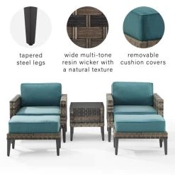 Buy ???? Crosley Furniture Prescott 5Pc Outdoor Wicker Armchair Set Taupe ✨ -Crosley Furniture Shop unnamed file 4432