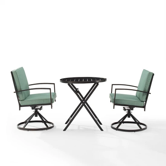 Flash Sale ???? Crosley Furniture Kaplan 3Pc Outdoor Metal Bistro Set Oatmeal ???? 10 Flash Sale ???? Crosley Furniture Kaplan 3Pc Outdoor Metal Bistro Set Oatmeal ???? - Image 8