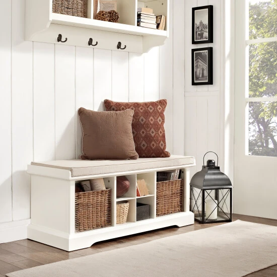 Flash Sale ???? Crosley Furniture Brennan White Wood Entryway Storage Bench ⌛ 5 Flash Sale ???? Crosley Furniture Brennan White Wood Entryway Storage Bench ⌛ - Image 3