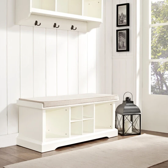 Flash Sale ???? Crosley Furniture Brennan White Wood Entryway Storage Bench ⌛ 9 Flash Sale ???? Crosley Furniture Brennan White Wood Entryway Storage Bench ⌛ - Image 7