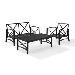 Deals ???? Crosley Furniture Kaplan 3 Pc Outdoor Seating Set With Oatmeal Cushion - Loveseat, Chair , Coffee Table ???? -Crosley Furniture Shop unnamed file 4503