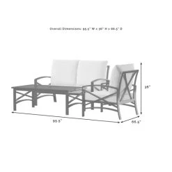 Deals ???? Crosley Furniture Kaplan 3 Pc Outdoor Seating Set With Oatmeal Cushion - Loveseat, Chair , Coffee Table ???? -Crosley Furniture Shop unnamed file 4505
