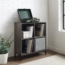 Brand new ???? Crosley Furniture Jacobsen Record Storage Cube Bookcase With Speaker - 13.5"x28.5"x33" ❤️